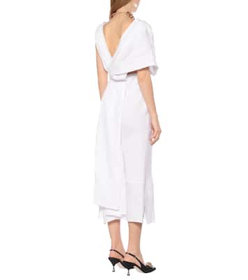 Midikleid aus Leinen | Miu Miu