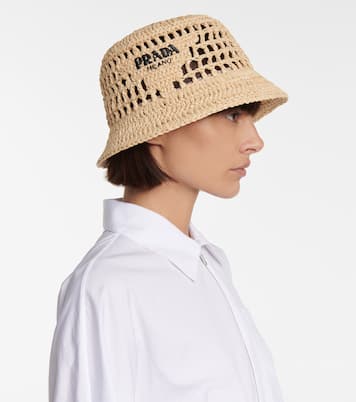 Raffia bucket hat | Prada