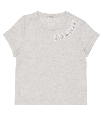 Camiseta de algodón estampada | Brunello Cucinelli Kids