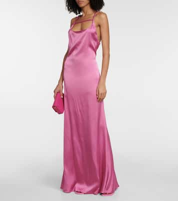 La Robe Mentalo satin maxi dress | Jacquemus
