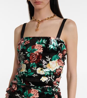 Sequined floral minidress | Dolce&Gabbana
