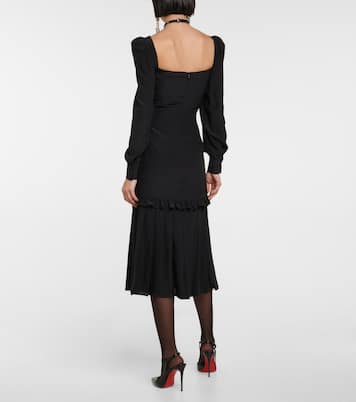 Ruched silk midi dress | Alessandra Rich