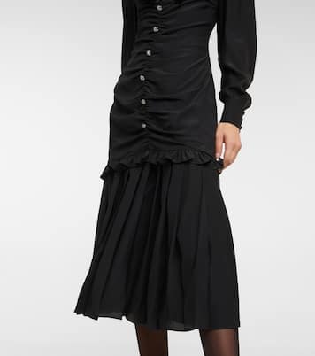 Ruched silk midi dress | Alessandra Rich