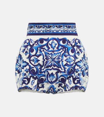 Shorts in cotone con stampa | Dolce&Gabbana