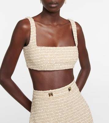 Cropped-Top aus einem Baumwollgemisch | Valentino