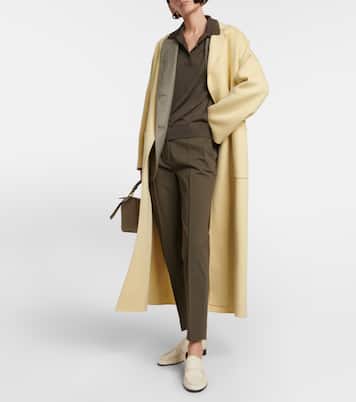 Pantalon Winter Derk à taille haute en coton mélangé | Loro Piana