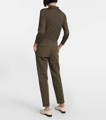 Pantalon Winter Derk à taille haute en coton mélangé | Loro Piana