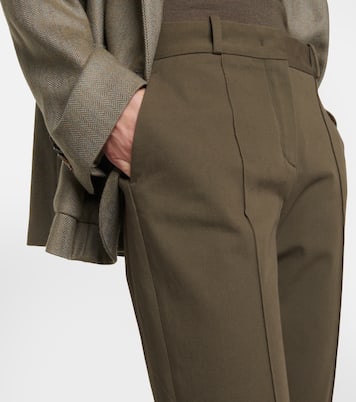 Pantalon Winter Derk à taille haute en coton mélangé | Loro Piana