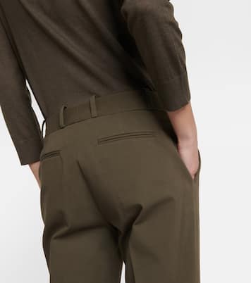 Pantalon Winter Derk à taille haute en coton mélangé | Loro Piana