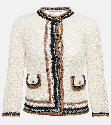 Cardigan in maglia di crochet | Valentino