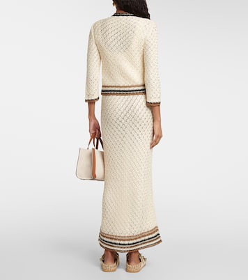 Cardigan in maglia di crochet | Valentino