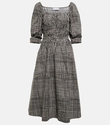 White Label - Abito midi in popeline di cotone a quadri | Proenza Schouler