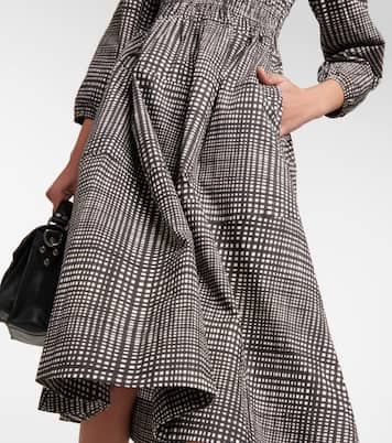 White Label - Abito midi in popeline di cotone a quadri | Proenza Schouler