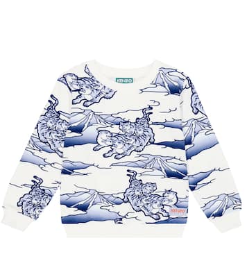 Printed cotton sweatshirt | Kenzo Kids