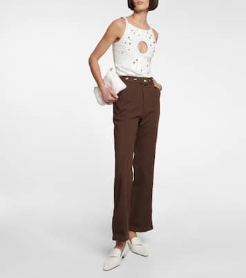 High-rise split-hem straight pants | Jacques Wei