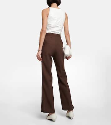 High-rise split-hem straight pants | Jacques Wei