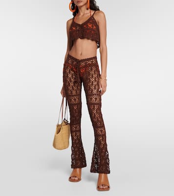 Crop top de croché de algodón | Anna Kosturova