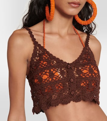 Crop top de croché de algodón | Anna Kosturova