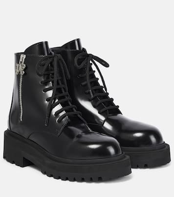 Leather combat boots | Palm Angels
