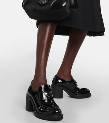 Loafer-Pumps Chocolate aus Lackleder | Prada