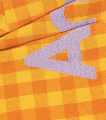 Logo checked wool-blend scarf | Acne Studios