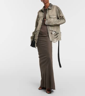 DRKSHDW sobrecamisa en denim cropped | Rick Owens