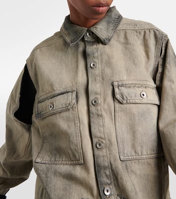 DRKSHDW sobrecamisa en denim cropped | Rick Owens