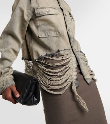DRKSHDW sobrecamisa en denim cropped | Rick Owens