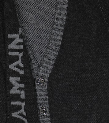 Cardigan en intarsia à logo | Balmain Kids