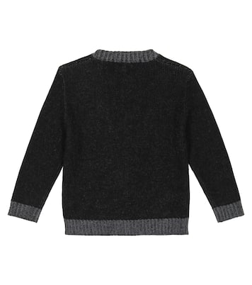 Cardigan en intarsia à logo | Balmain Kids