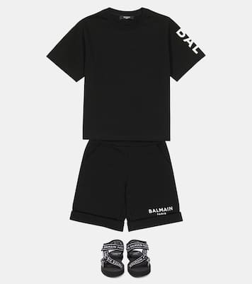 T-shirt en coton à logo | Balmain Kids
