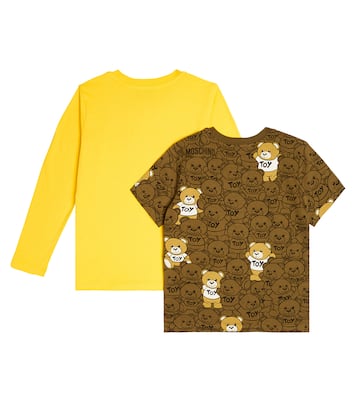 Set de top y camiseta en jersey de algodón | Moschino Kids