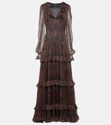 Robe longue en soie à motif cachemire | Etro