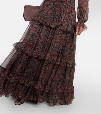 Robe longue en soie à motif cachemire | Etro