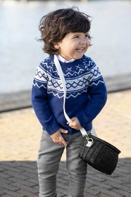 Baby - Pullover in lana con intarsio | Tartine et Chocolat
