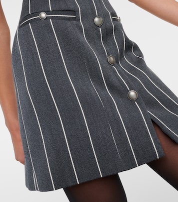 Minikleid aus einem Wollgemisch mit Spitze | Alessandra Rich