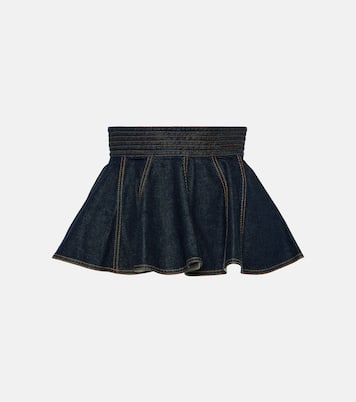 Cinturón en denim con péplum | Alaïa
