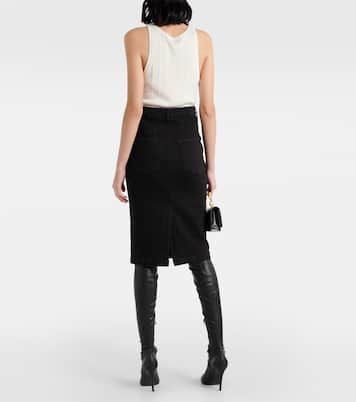 Falda midi The High Waisted Seamed de denim | Frame