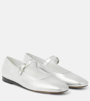 Metallic leather Mary Jane flats | Le Monde Béryl