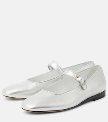 Metallic leather Mary Jane flats | Le Monde Béryl