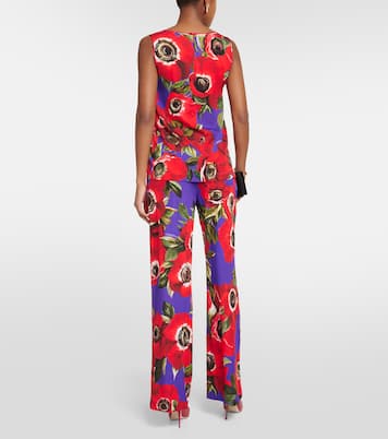 Top Anemone de mezcla de seda charmeuse | Dolce&Gabbana