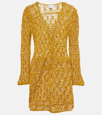 Vestido corto Bianca de croché de algodón | Anna Kosturova