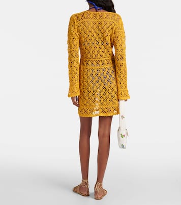 Vestido corto Bianca de croché de algodón | Anna Kosturova