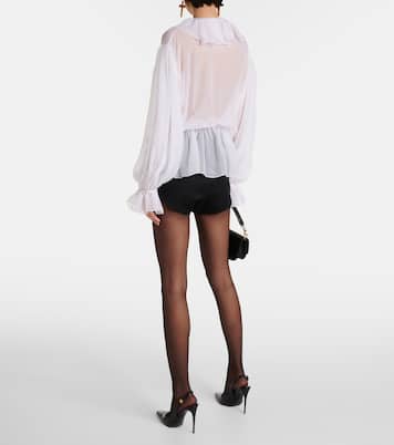 Blusa in chiffon di seta con volant | Dolce&Gabbana