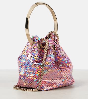 Sac seau Bon Bon Micro à sequins | Jimmy Choo