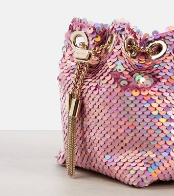 Sac seau Bon Bon Micro à sequins | Jimmy Choo