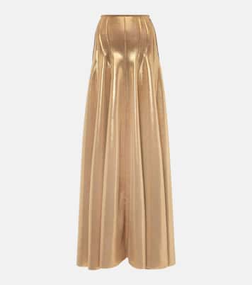 Grace high-rise lamé maxi skirt | Norma Kamali