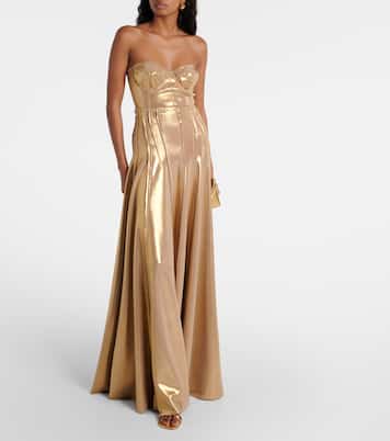 Grace high-rise lamé maxi skirt | Norma Kamali