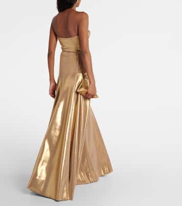 Grace high-rise lamé maxi skirt | Norma Kamali