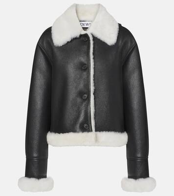 Giacca in pelle con shearling | Loewe